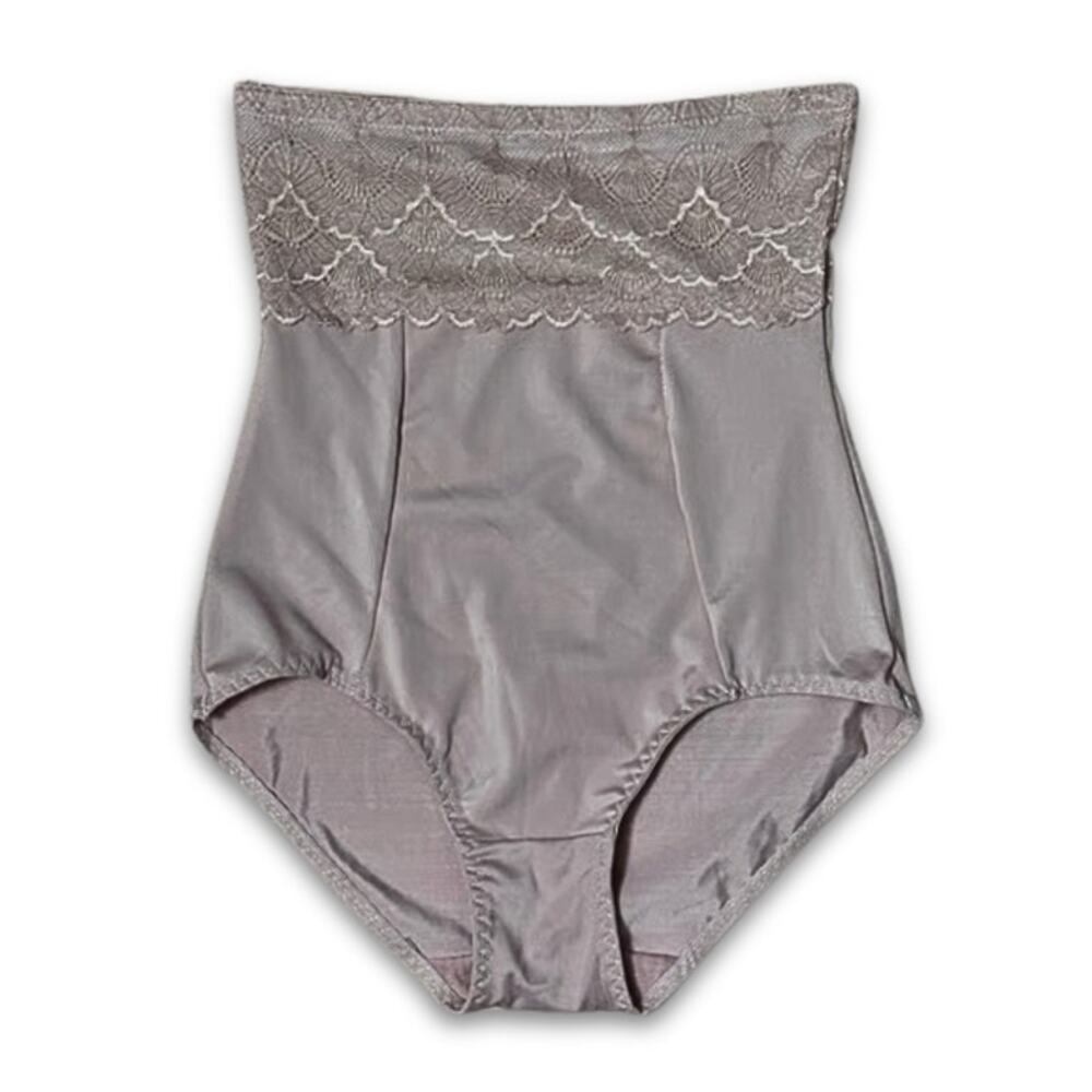 FIT Shapewear Bottom Lace Trim Abdomen Slimming Microfiber Beige Women's S NWOT
